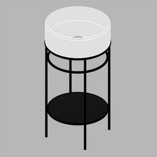 ArtCeram керамическая полка для консоли, tfc005 17 00 цвет: черный матовый