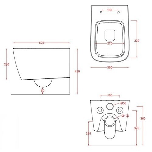 ArtCeram унитаз подвесной, asv001 03 00 a16 цвет: черный глянцевый