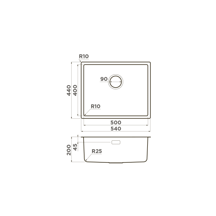 Omoikiri кухонная мойка Tadzava 54-U/I Ultra, вороненая сталь арт. 4993267