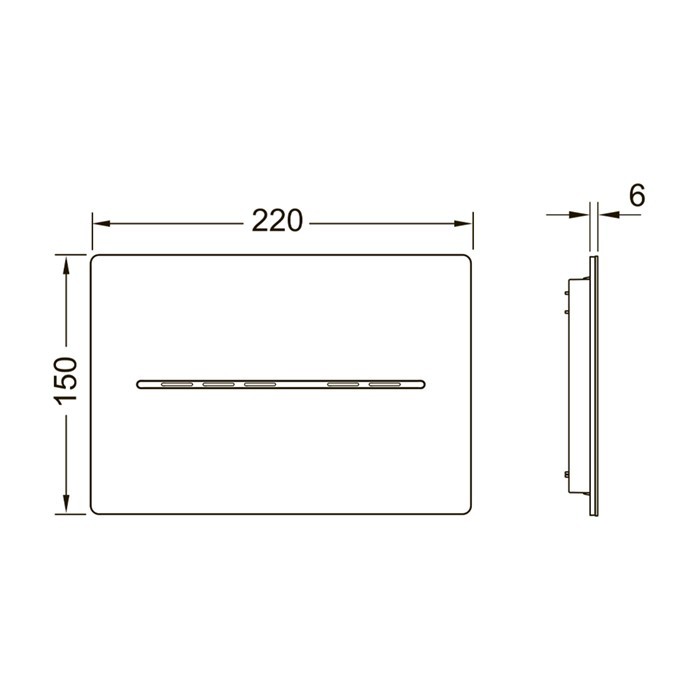 TECE металическая панель смыва для унитаза solid с бесконтактной активацией, батарея 12 в, цвет: хром глянцевый, solid solid - 9240451