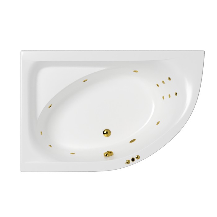 Ванна 170x110 (левая) smart, Whitecross Aquarella, золото арт. 0108.170110.100.SMART.GL