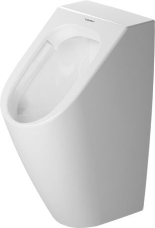 Duravit писсуар подвесной без "мушки", с креплением, без смывного края rimless, me by starck, 28093000001 цвет: белый