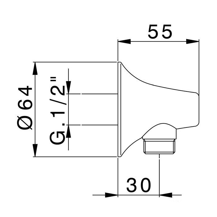 Cisal шланговое подключение vi01700040 vita cisal, цвет: чёрный матовый