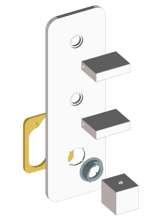 Bossini термостатический смеситель для душа с высокой пропускной способностью, rectangular, хром арт. z033204.030