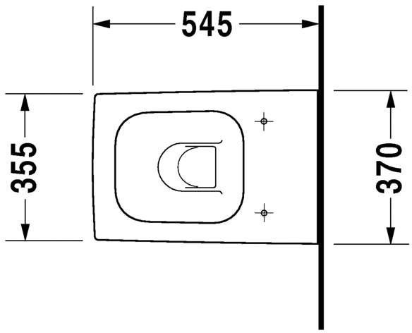 Duravit подвесной унитаз 55 см, vero, 2217090864 цвет: черный глянцевый