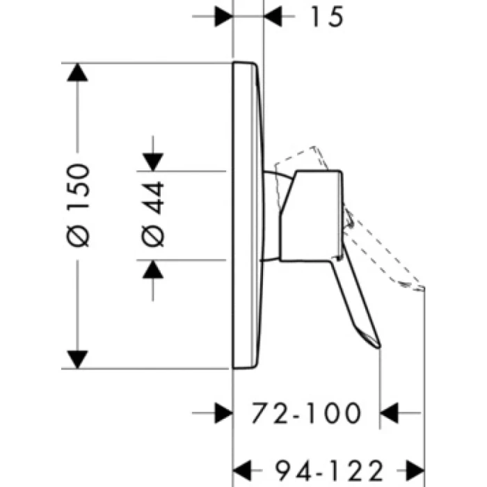 Hansgrohe смеситель для душа, Focus S, хром арт. 31763000