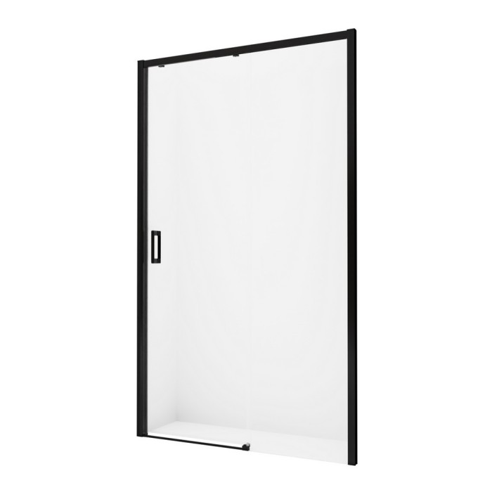Дверь в нишу 160х200 r, New trendy Prime black, черный арт. D-0329A