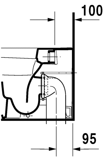 Duravit напольный приставной унитаз, durastyle, 2150090000 цвет: белый