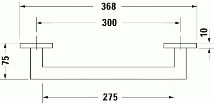 Duravit поручень, karree, 0099631000 цвет: хром