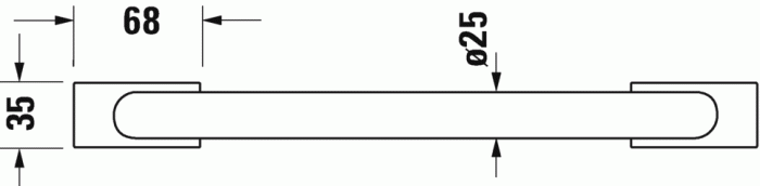 Duravit поручень, karree, 0099631000 цвет: хром