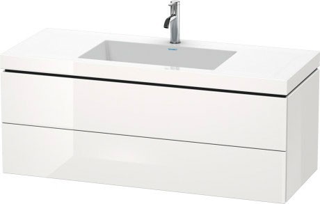 Duravit тумба подвесная с раковиной, l-cube, lc6929n1818 цвет: белый