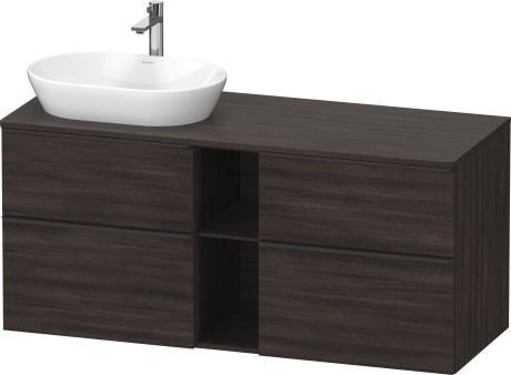 Duravit тумба подвесная под раковину слева 1400 мм х 550 мм, d-neo, de4970l5353 цвет: каштан темный