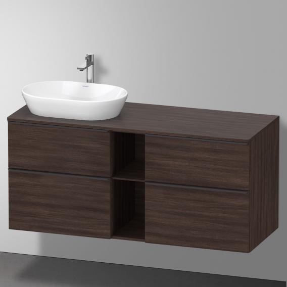 Duravit тумба подвесная под раковину слева 1400 мм х 550 мм, d-neo, de4970l5353 цвет: каштан темный
