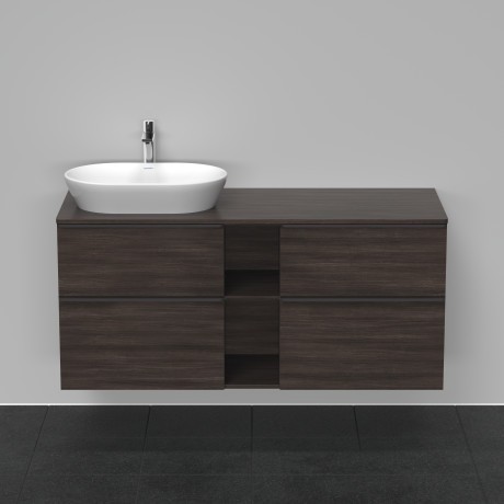 Duravit тумба подвесная под раковину слева 1400 мм х 550 мм, d-neo, de4970l5353 цвет: каштан темный