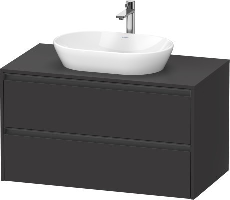 Duravit тумба подвесная под раковину 550 мм х 1000 мм х 568 мм, ketho.2, k24896080800000 цвет: графит суперматовый