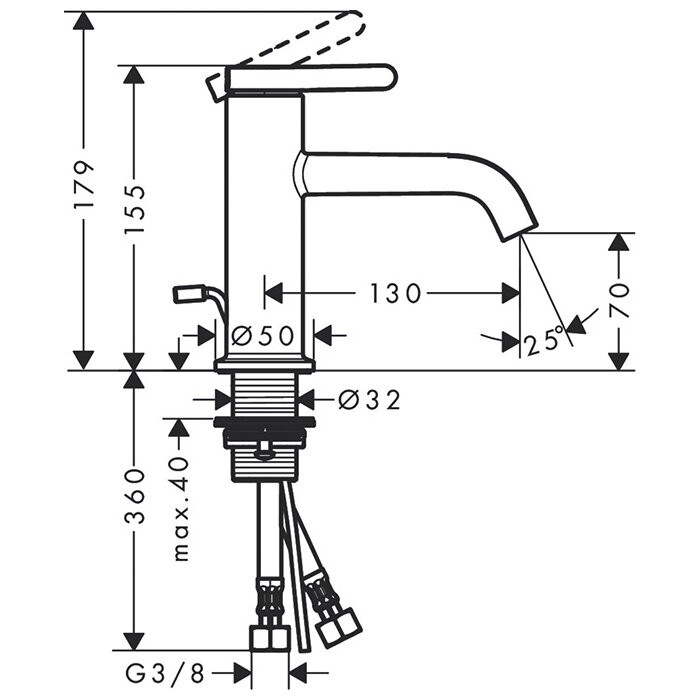 AXOR смеситель для раковины, One, хром арт. 48000000