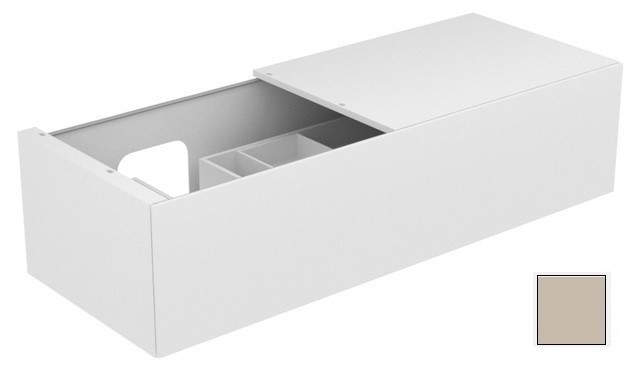 Keuco тумба подвесная под раковину слева с одним выдвижным фронтом, с внутренней светодиодной подсветкой, edition 11, кашемир арт. 31165 280100