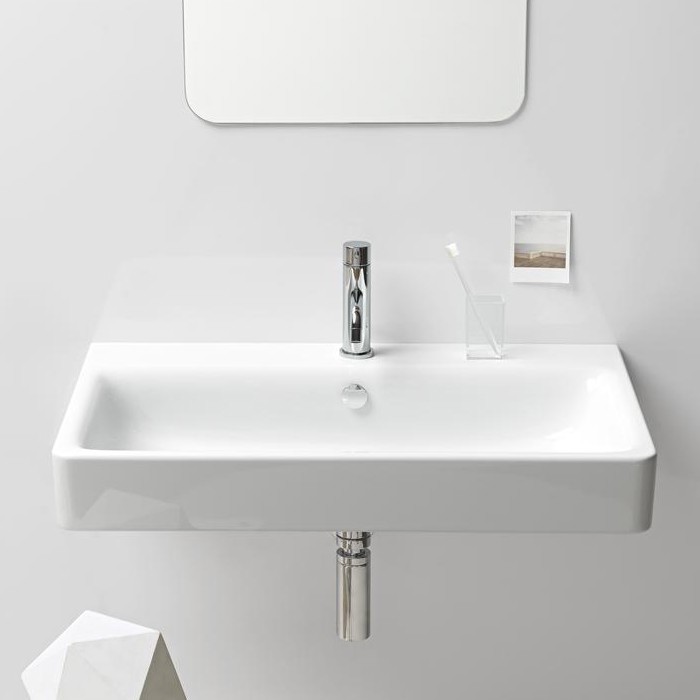 GSI Подвесная раковина 80х50х19 см, с переливом, 1 отверстие под смеситель, санфарфор, Sand - 9022111