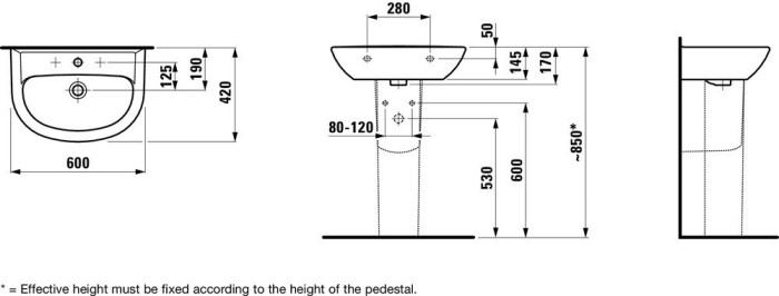 LAUFEN душевой поддон 170x80, PRO - 2.1495.3.000.000.1