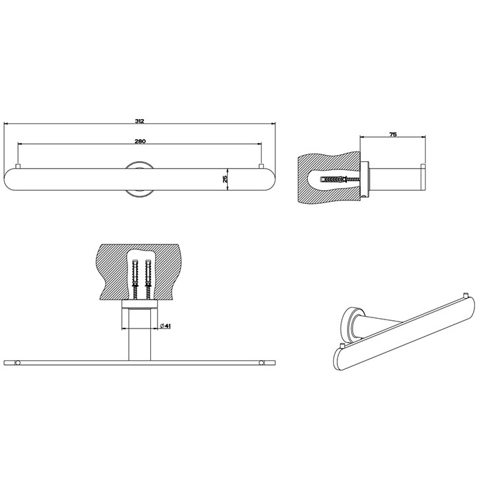 Gessi Держатель для туалетной бумаги., подвесной, Emporio accessories, 38915#149 цвет: finox brushed nickel