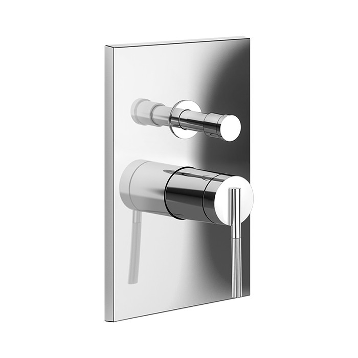 Gessi Встраиваемый однорычажный смеситель на 2 выхода с перекл., Ingranaggio, 63577#031 цвет: хром
