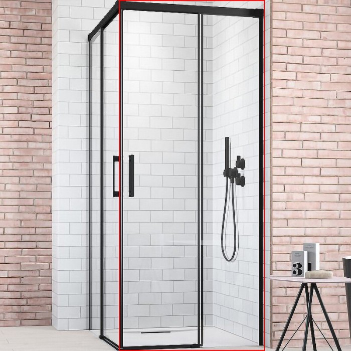 Radaway душевая дверь black kdd 120 r профиль черный стекло прозрачное, Idea - 387064-54-01R