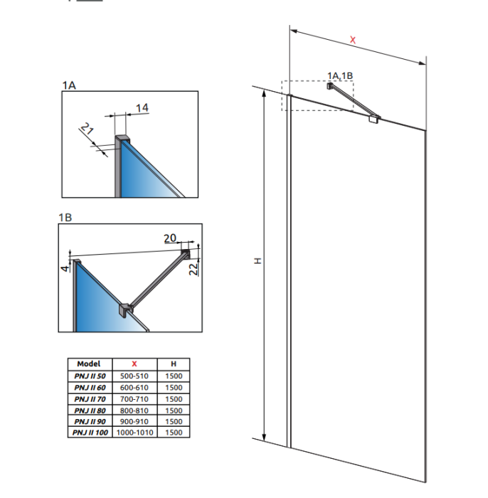 Radaway шторка на ванну brushed gold pnj ii 800, цвет матовое золото, Modo New - 10006080-99-01