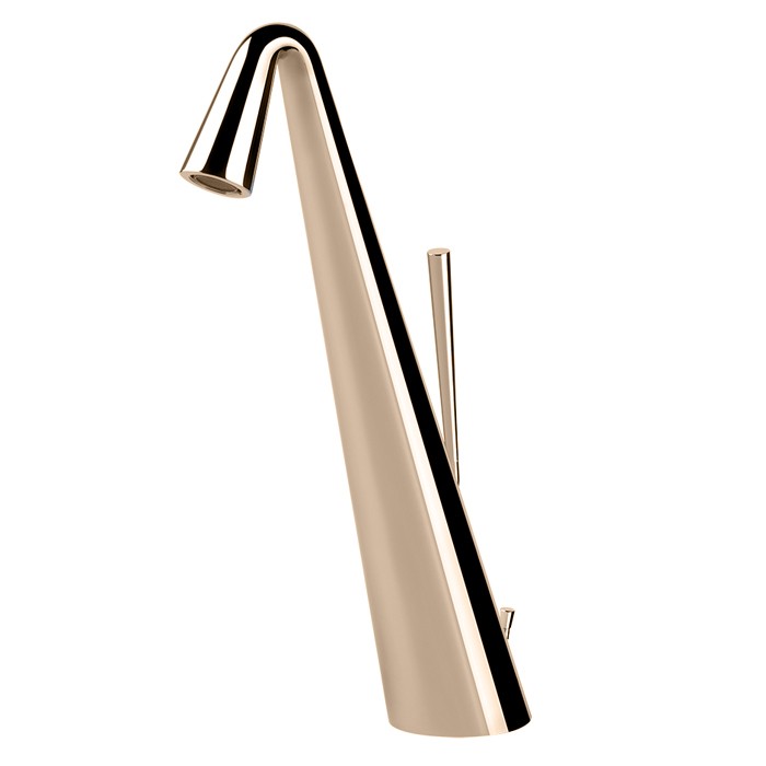 Gessi Смеситель для раковины, на 1 отв., высокий с донным клапаном, Cono, 45004#030 цвет: copper pvd
