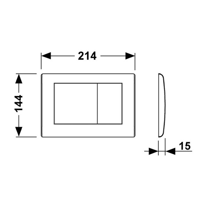TECE панель смыва, нержавеющая сталь, planus - 9240320
