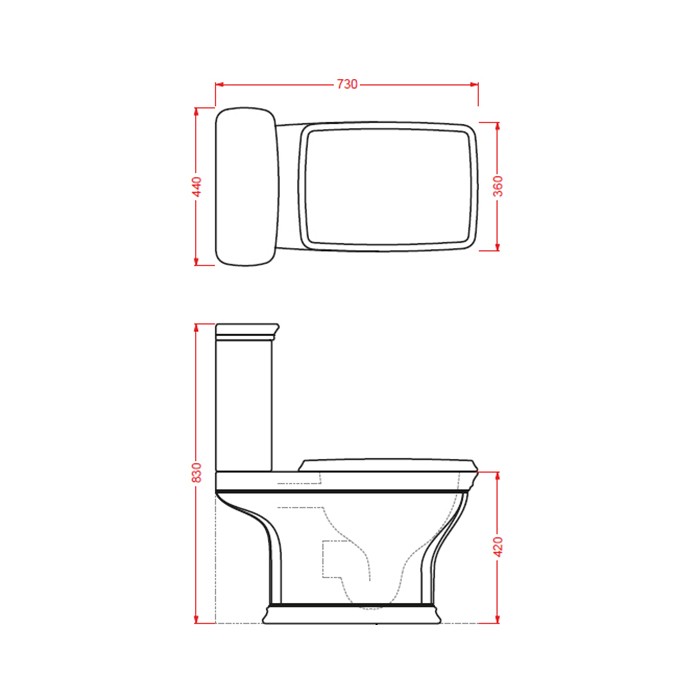 Унитаз напольный 36x54 см (без бачка), слив универсальный, черный, Art Ceram Civitas арт. CIV004 03 00