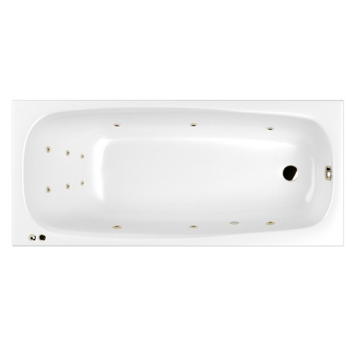 Встраиваемая ванна slim 180x80 line, Whitecross Layla, бронза арт. 0122.180080.100.LINE.BR