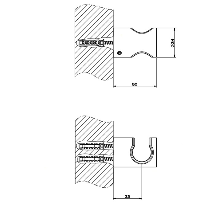 Gessi Держатель неподвижный для душевой лейки, Shower316, 54157#239 цвет: шлифованная сталь