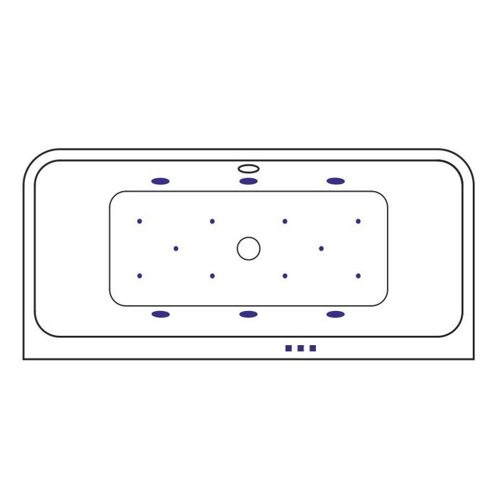 Пристенная ванна 180x85 relax, Excellent Arana, хром арт. WAEX.ARA18.RELAX.CR