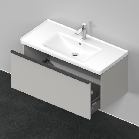Duravit тумба подвесная под раковину 984 мм х 452 мм, d-neo, de425600707 цвет: бетонно-серый матовый