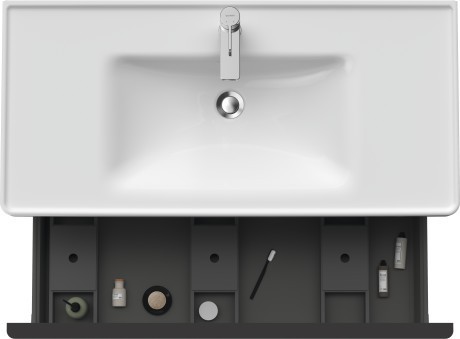 Duravit тумба подвесная под раковину 984 мм х 452 мм, d-neo, de425600707 цвет: бетонно-серый матовый