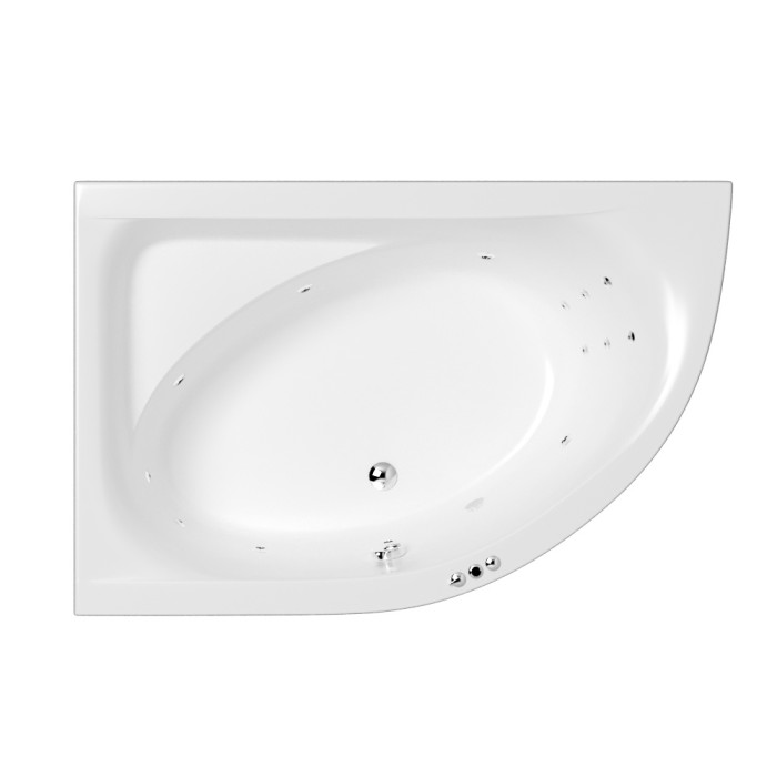 Ванна 170x110 (левая) smart, Whitecross Aquarella, хром арт. 0108.170110.100.SMART.CR