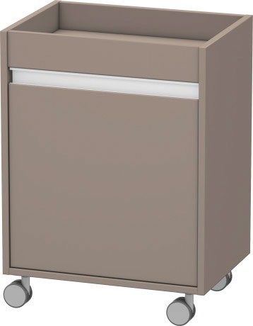 Duravit тумба мобильная правая, с полками, с колёсиками, ketho, kt 2530 r 43 цвет: базальт матовый