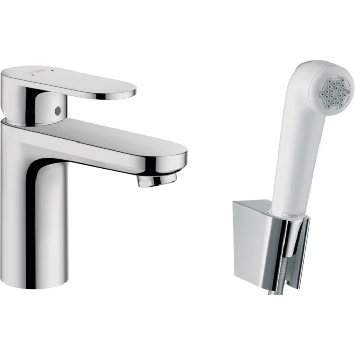 Hansgrohe смеситель для раковины без донного клапана с гигиеническим душем, Vernis Blend, хром арт. 71215000