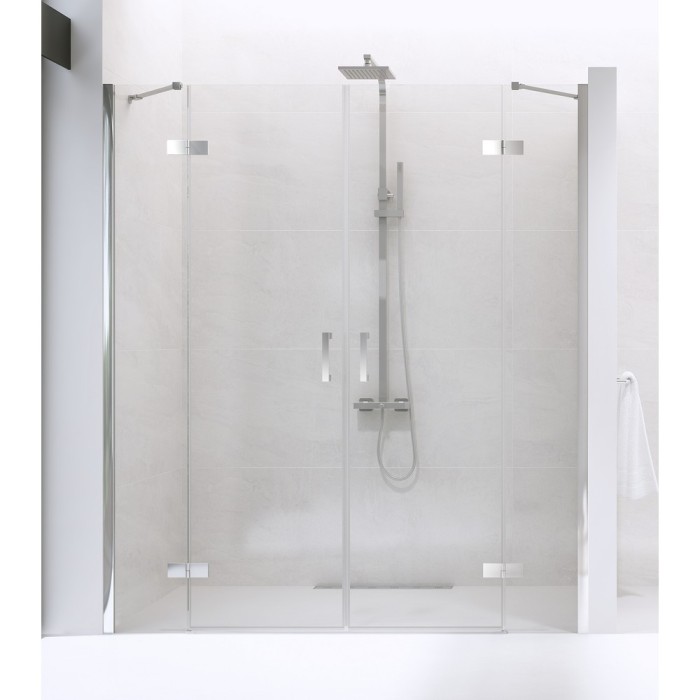 Дверь в нишу new renoma 150x195, New trendy New renoma chrome, хром арт. D-0095A/D-0096A