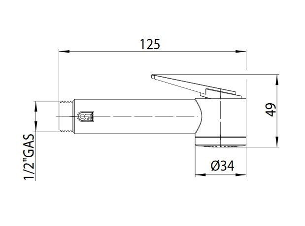 Bossini гигиеническая лейка, paloma flat, черный арт. b00462.073