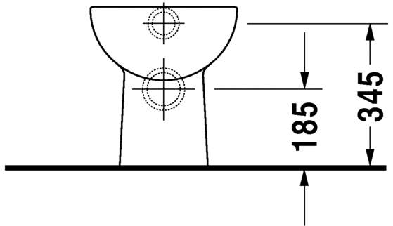 Duravit унитаз напольный приставной с горизонтальным смывом, без сиденья, d-code, 21090900002 цвет: белый