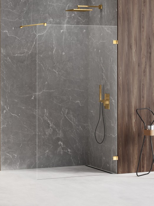 Душевое ограждение shine 60x200, New trendy Avexa gold, золото арт. EXK-7055
