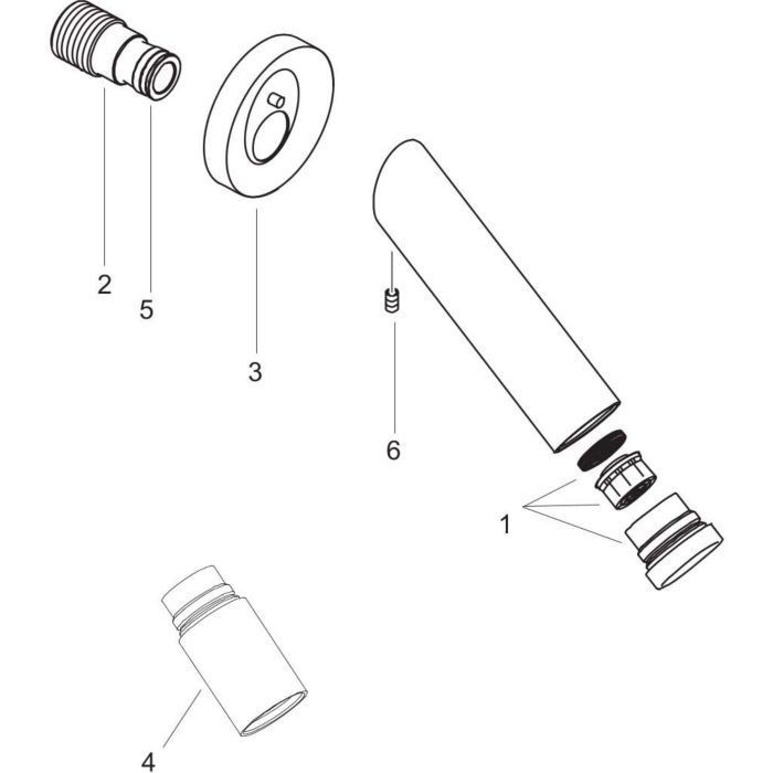 AXOR излив для ванной, Starck, полированный черный хром арт. 10410330