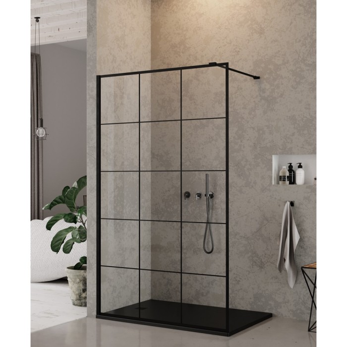 Душевое ограждение 80x200, New trendy New modus black, черный арт. EXK-5546