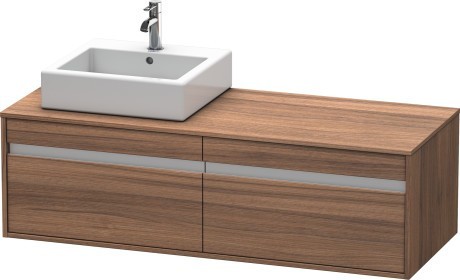 Duravit тумба подвесная под раковину с дакмя выдвижными ящиками, ketho, kt6697l7979 цвет: орех натуральный