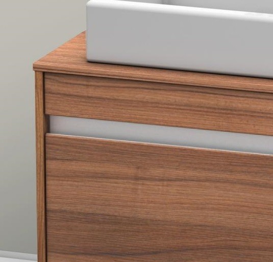 Duravit тумба подвесная под раковину с дакмя выдвижными ящиками, ketho, kt6697l7979 цвет: орех натуральный