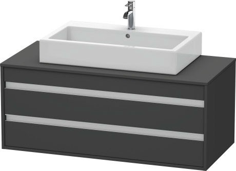 Duravit тумба подвесная под раковину с двумя выдвижными ящиками, ketho, kt665604949 цвет: графит матовый