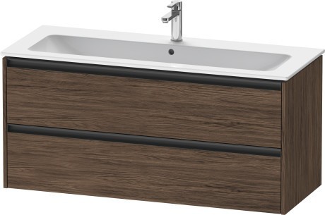 Duravit тумба подвесная под раковину 480 мм х 1210 мм х 550 мм, ketho.2, k25265021210000 цвет: орех темный