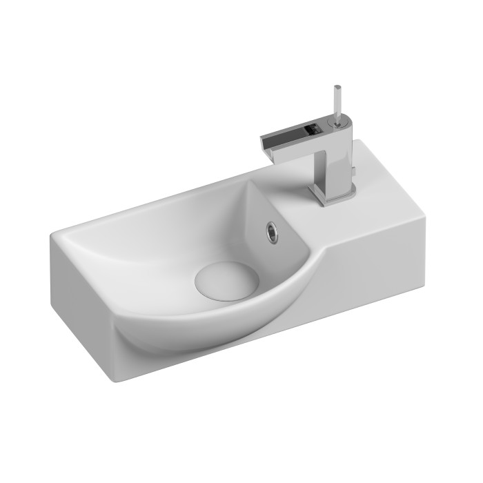 Ceramicanova раковина подвесная element, cn6039l цвет: белый