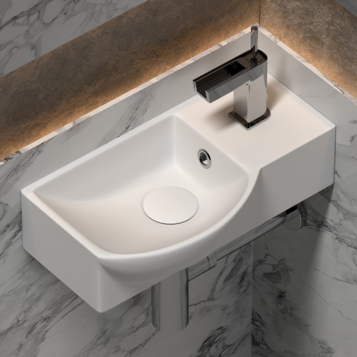 Ceramicanova раковина подвесная element, cn6039l цвет: белый